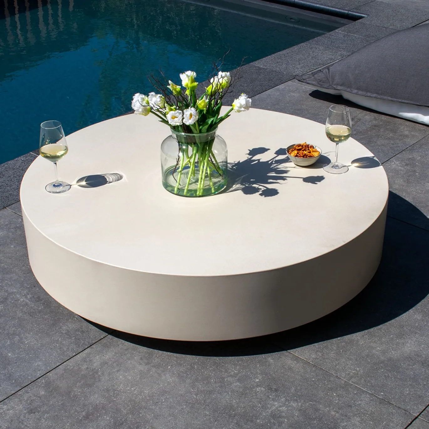 DÉJA Outdoor Loungetafel Bergby Beige Rond 120cm