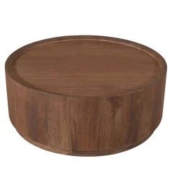DÉJA Salontafel Amber Walnoot Rond 90cm