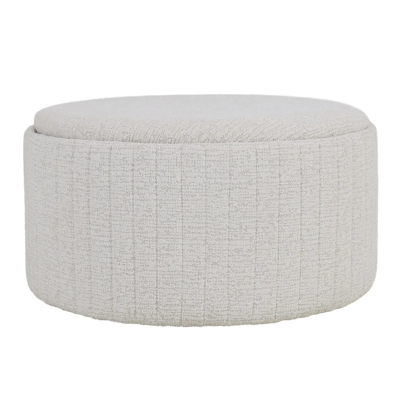 DÉJA Salontafel Angela Beige/Naturel Chenille Rond met Opbergruimte 81cm