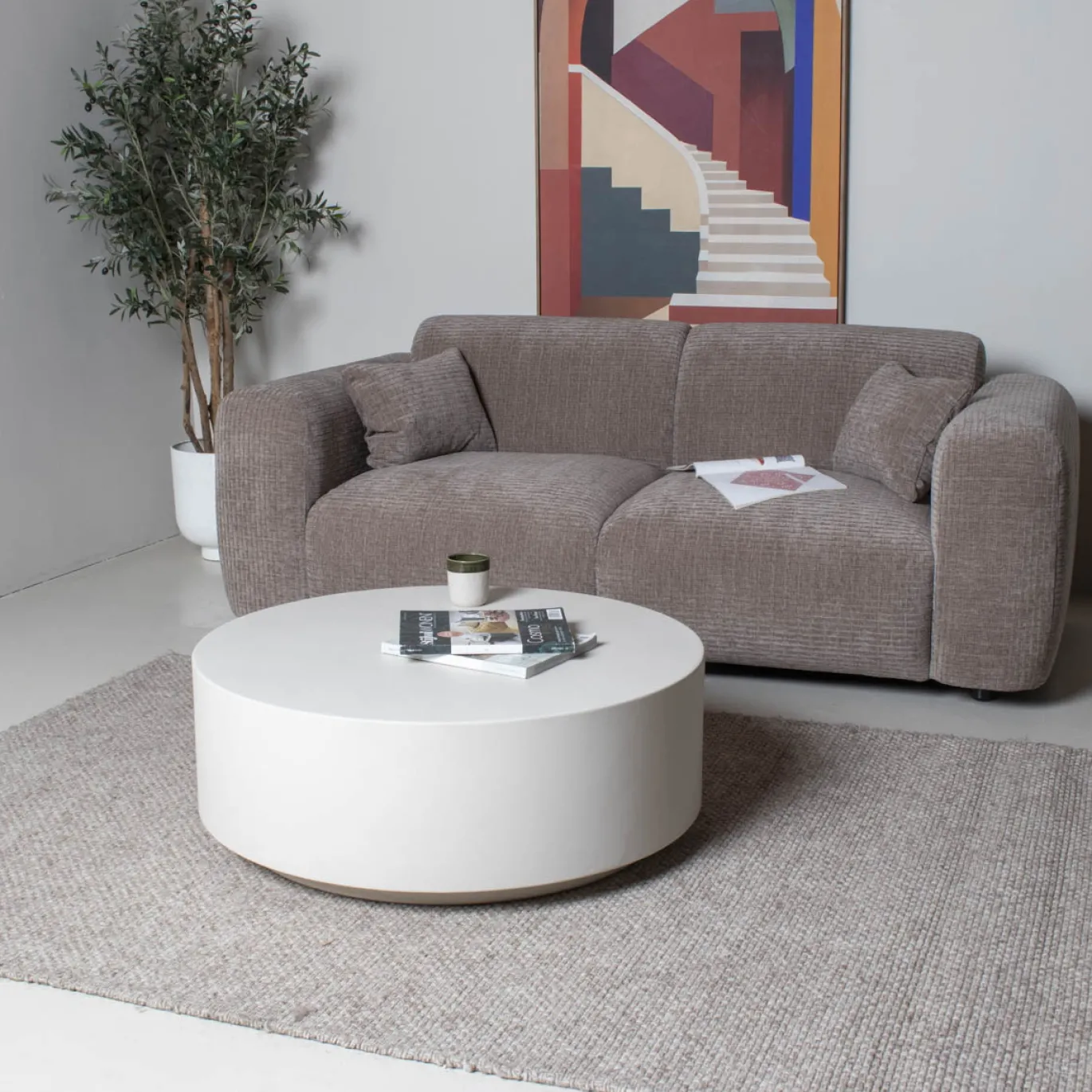 DÉJA Salontafel Bergby Beige Rond 90cm