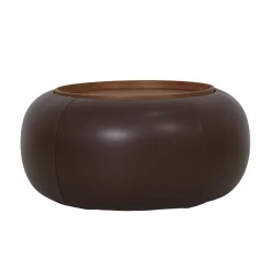 DÉJA Salontafel Draby Donkerbruin/Walnoot Rond met Opbergruimte 73cm