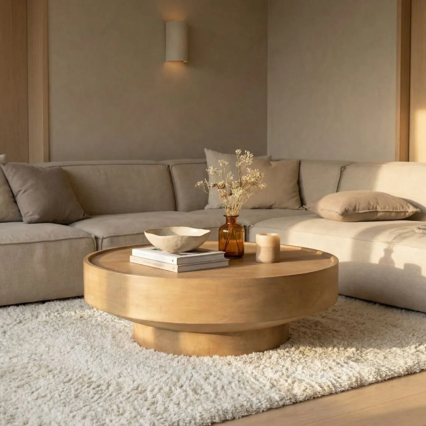 DÉJA Salontafel Gabriel Naturel Rond 90cm