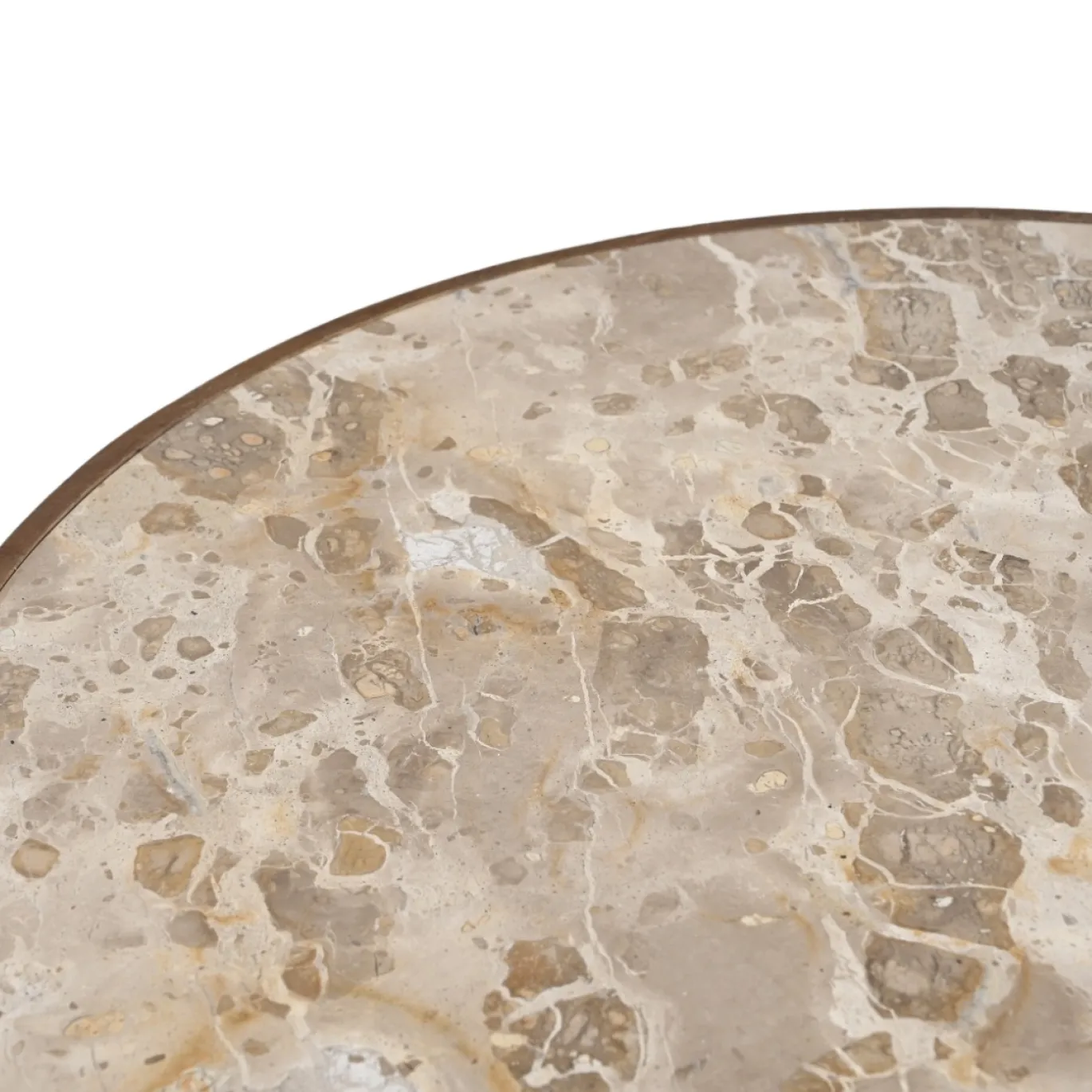 DÉJA Salontafel Juuka Donkerbruin Marmer Rond 60cm