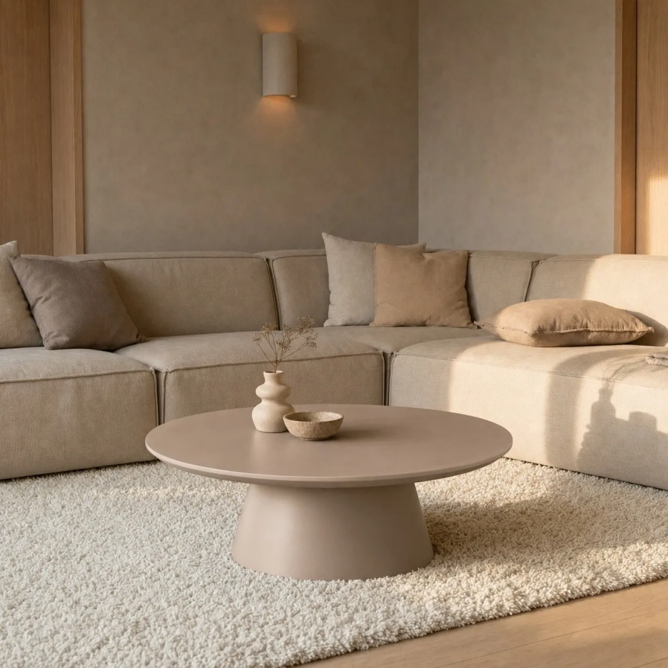 DÉJA Salontafel Kalix Taupe Rond 90cm