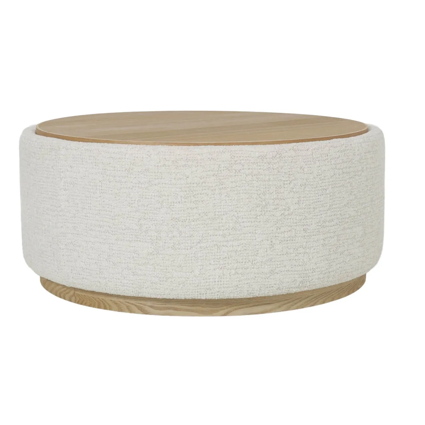 DÉJA Salontafel Marcia Beige/Naturel Rond met Opbergruimte 83cm