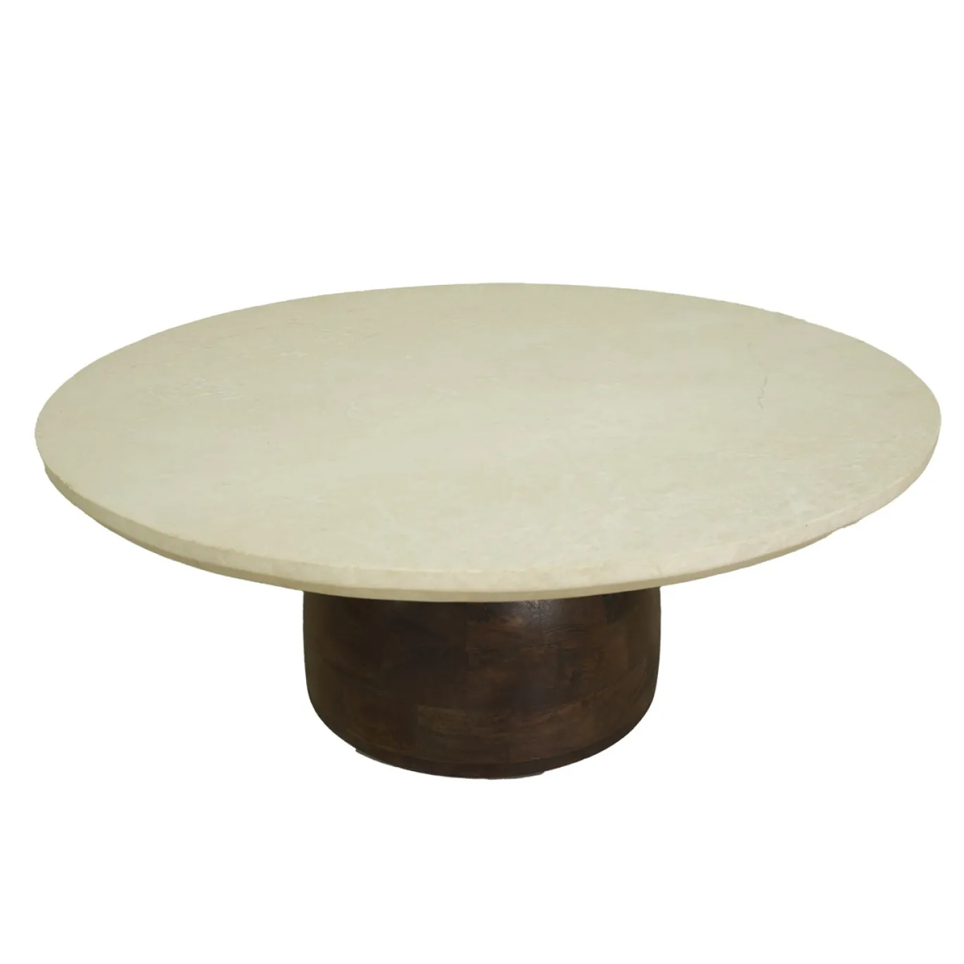 DÉJA Salontafel Miro Marmer Walnoot Rond 90cm