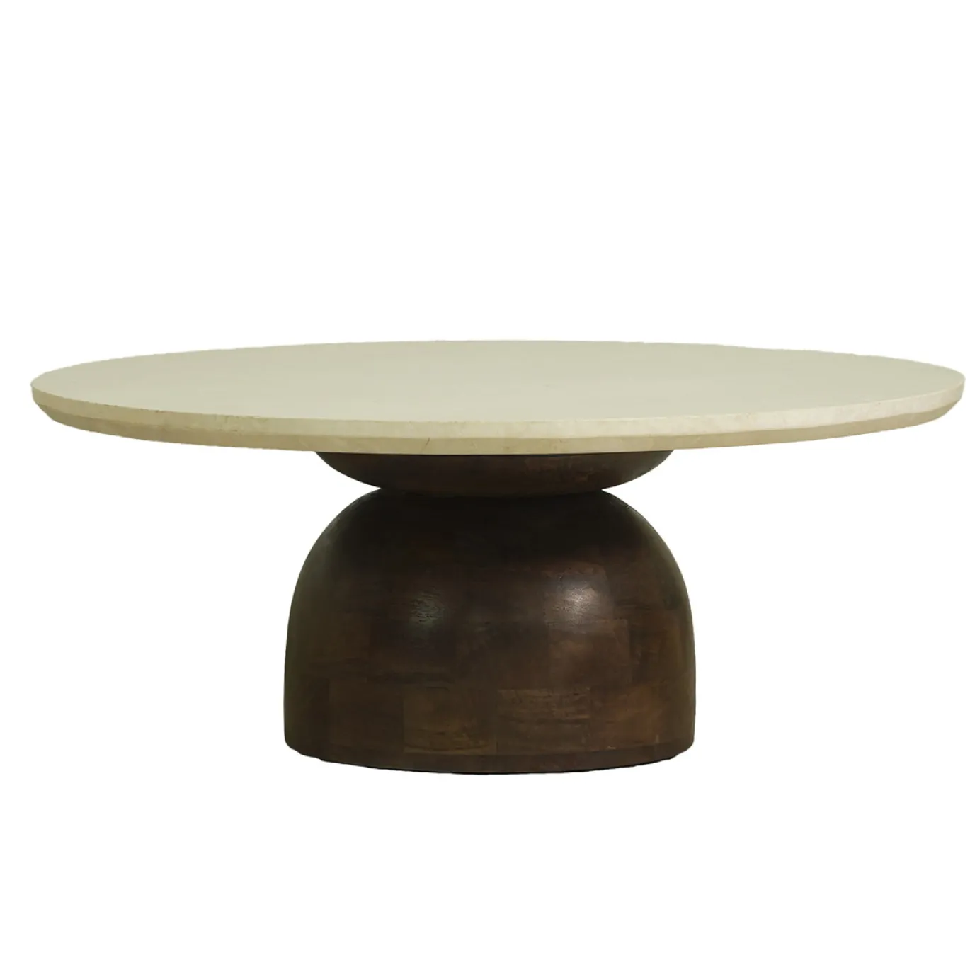 DÉJA Salontafel Miro Marmer Walnoot Rond 90cm