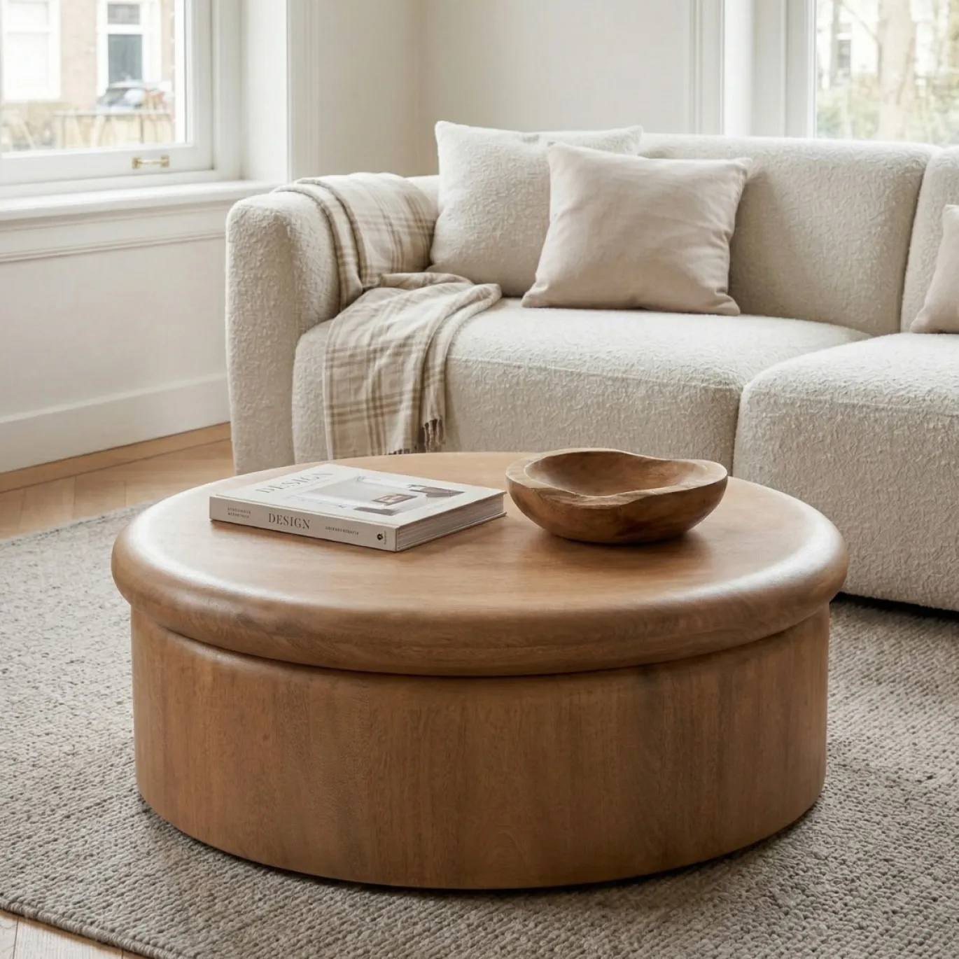 DÉJA Salontafel Rota Naturel Rond 90cm