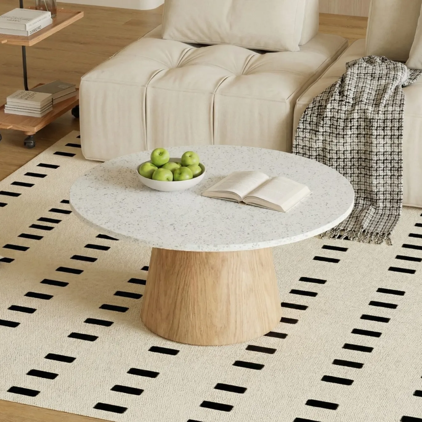 DÉJA Salontafel Sara Terrazzo Naturel Rond