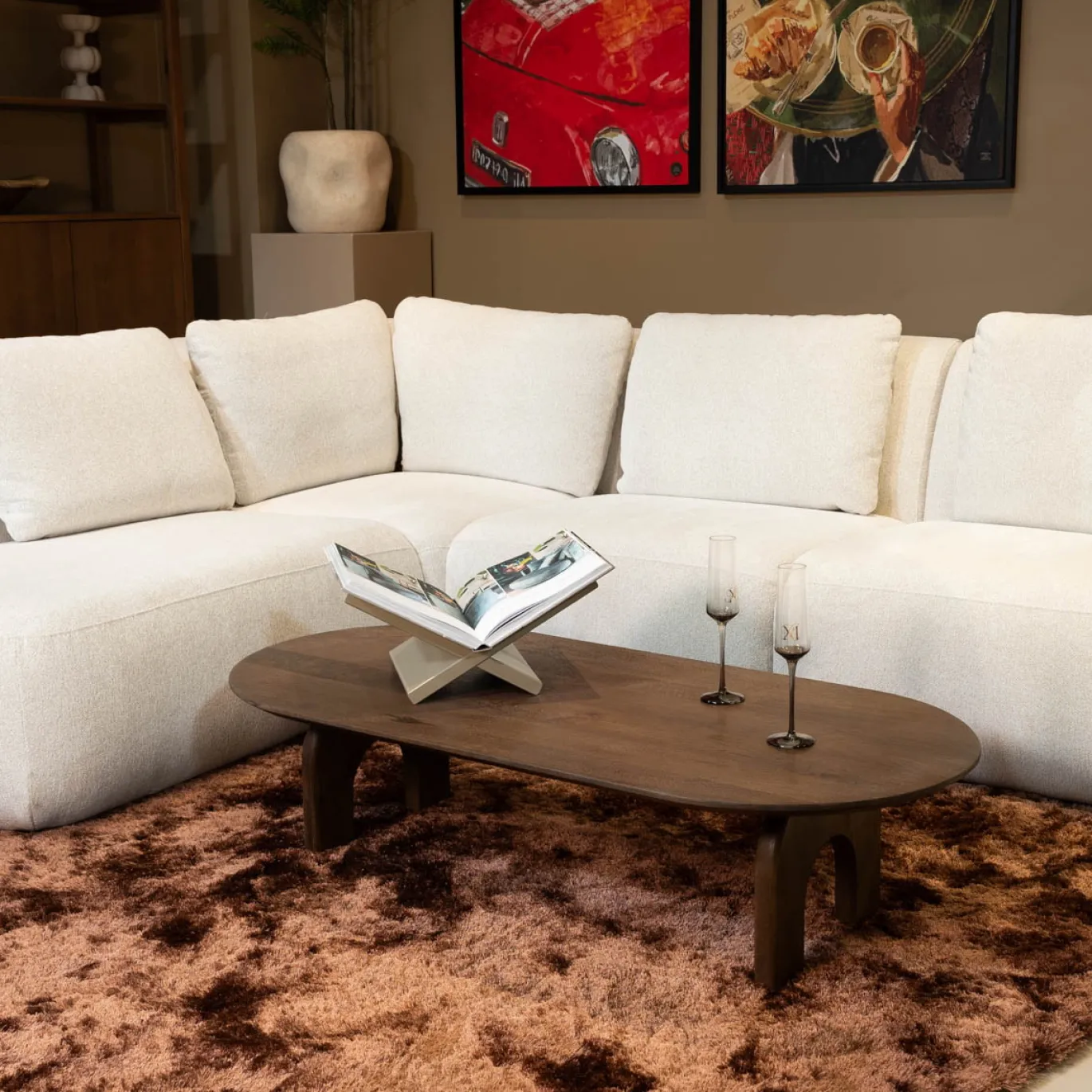 DÉJA Salontafel Vantaa Walnoot Ovaal 110cm