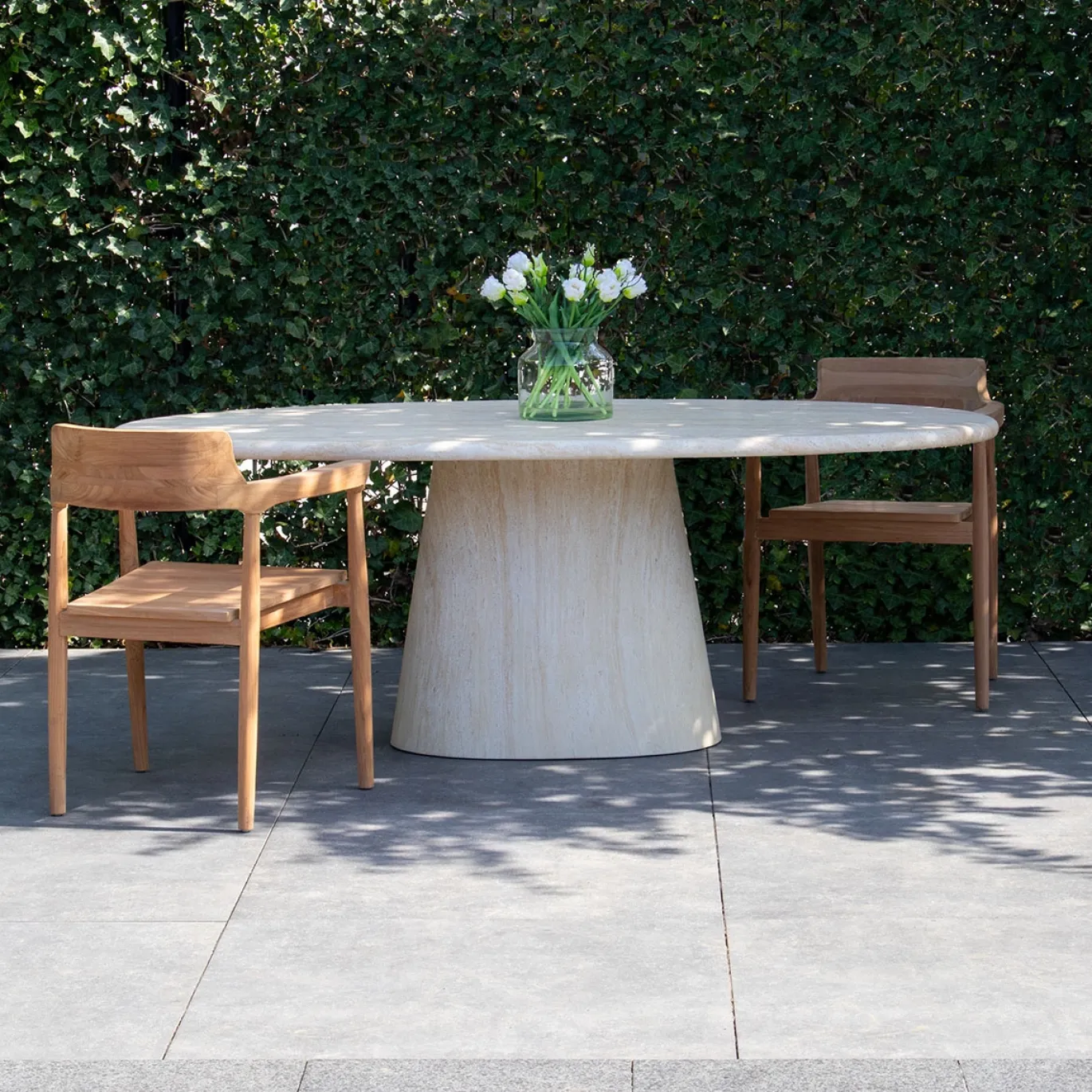 DÉJA Tuintafel Brunn Travertin Ovaal 200cm