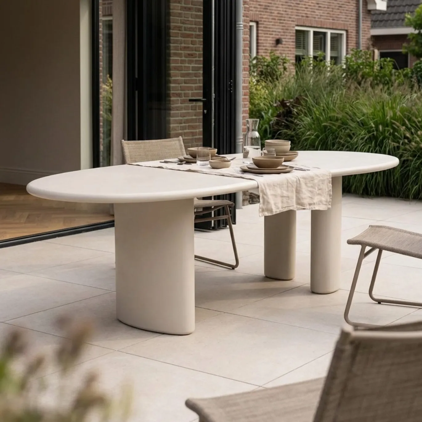 DÉJA Tuintafel Gulli Beige Organisch 220cm