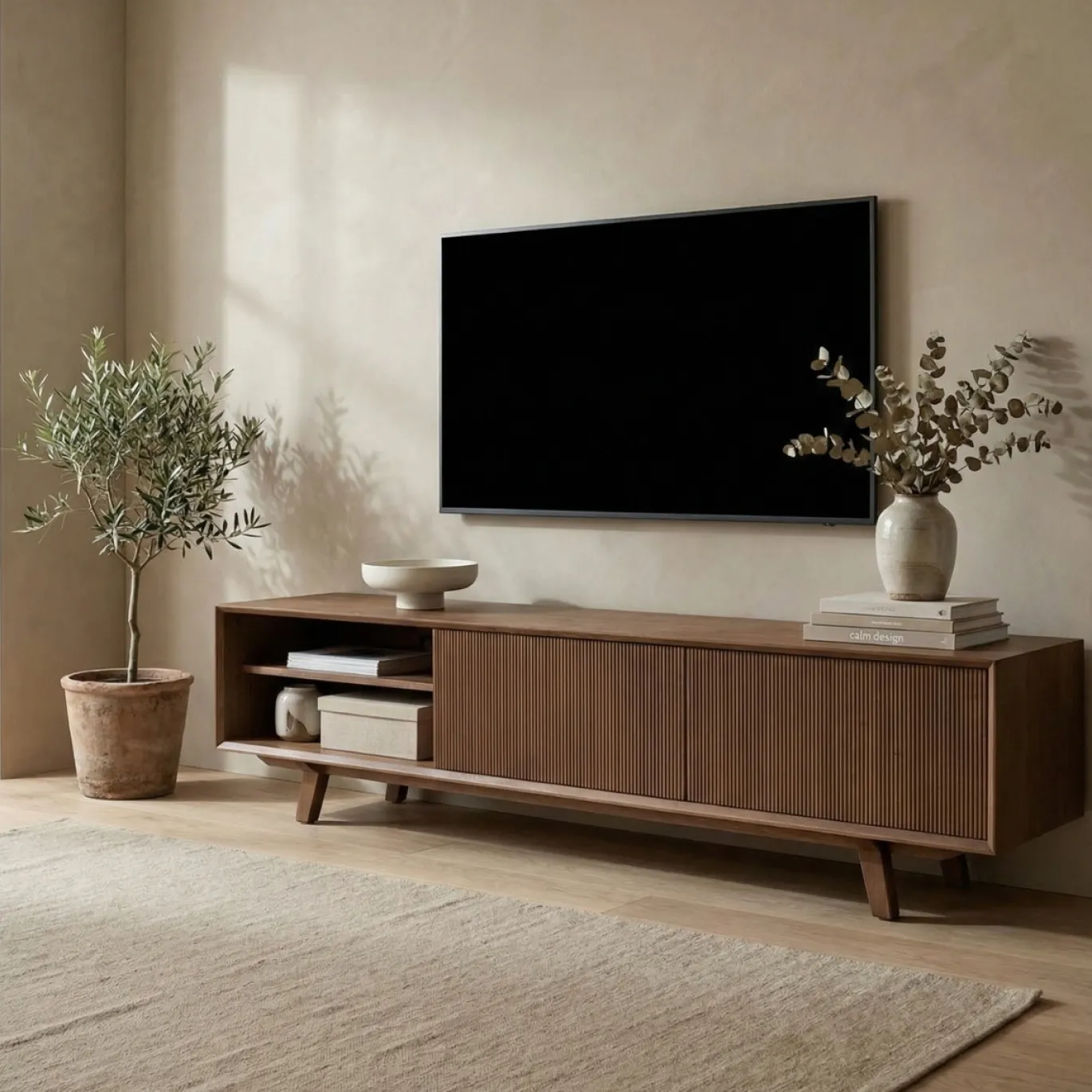 DÉJA Tv-meubel Melide Bruin Eiken 200cm