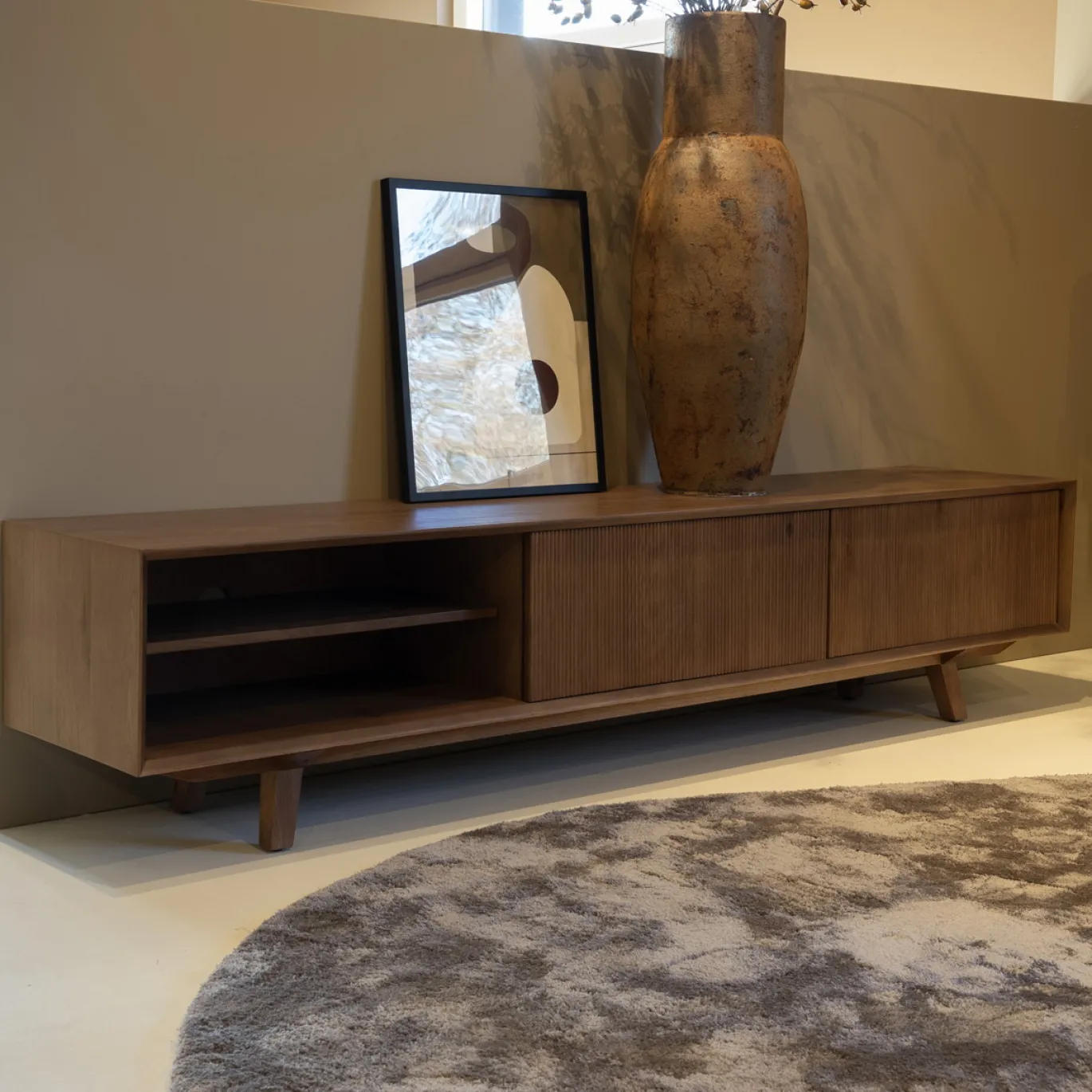 DÉJA Tv-meubel Melide Bruin Eiken 200cm