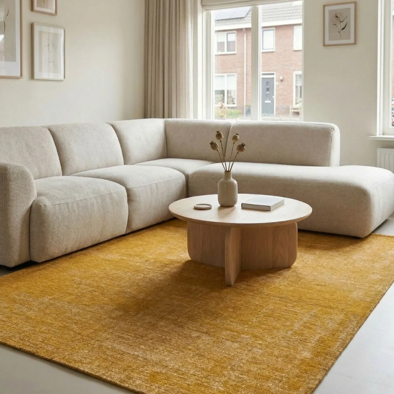 DÉJA Vloerkleed Emren 155x230cm Geel