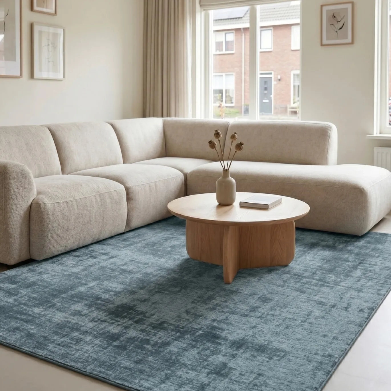 DÉJA Vloerkleed Ruma 60x90cm Lichtblauw