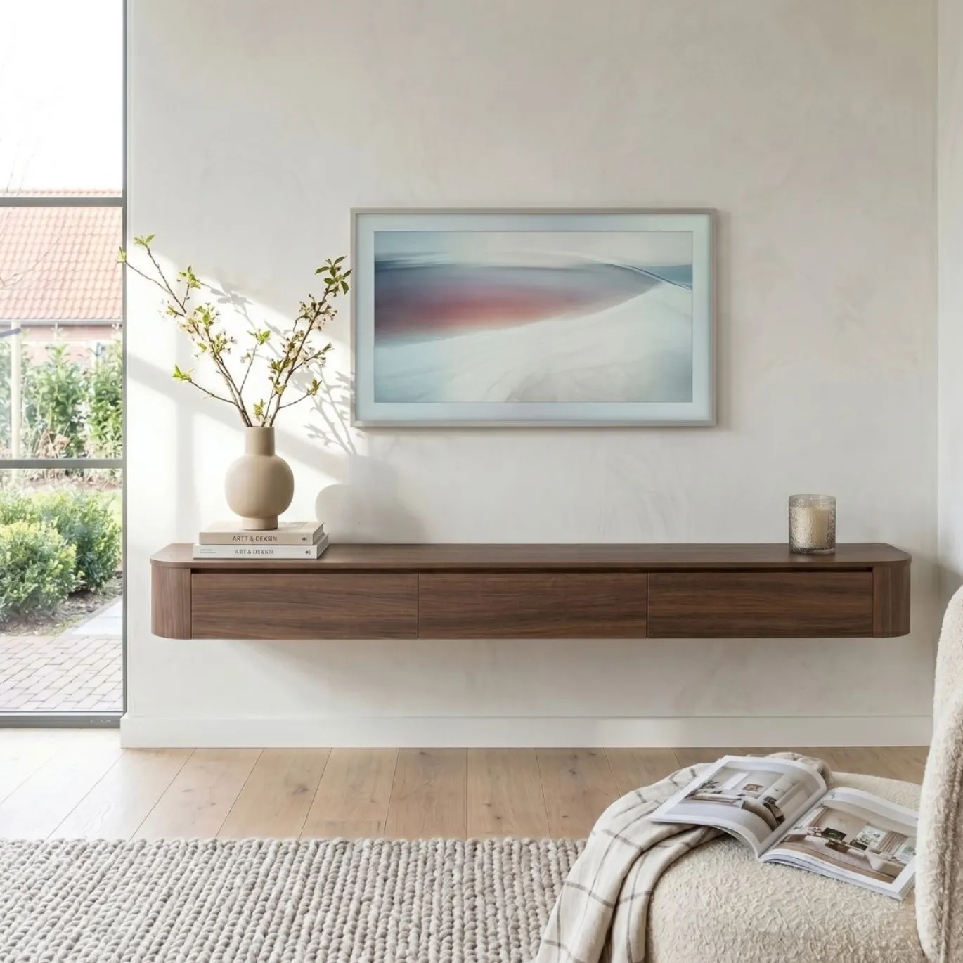 DÉJA Zwevend Tv-meubel Fika Walnoot 240cm