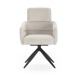 Draaifauteuil Aixa Lichtgrijs/zwart - Giga Meubel