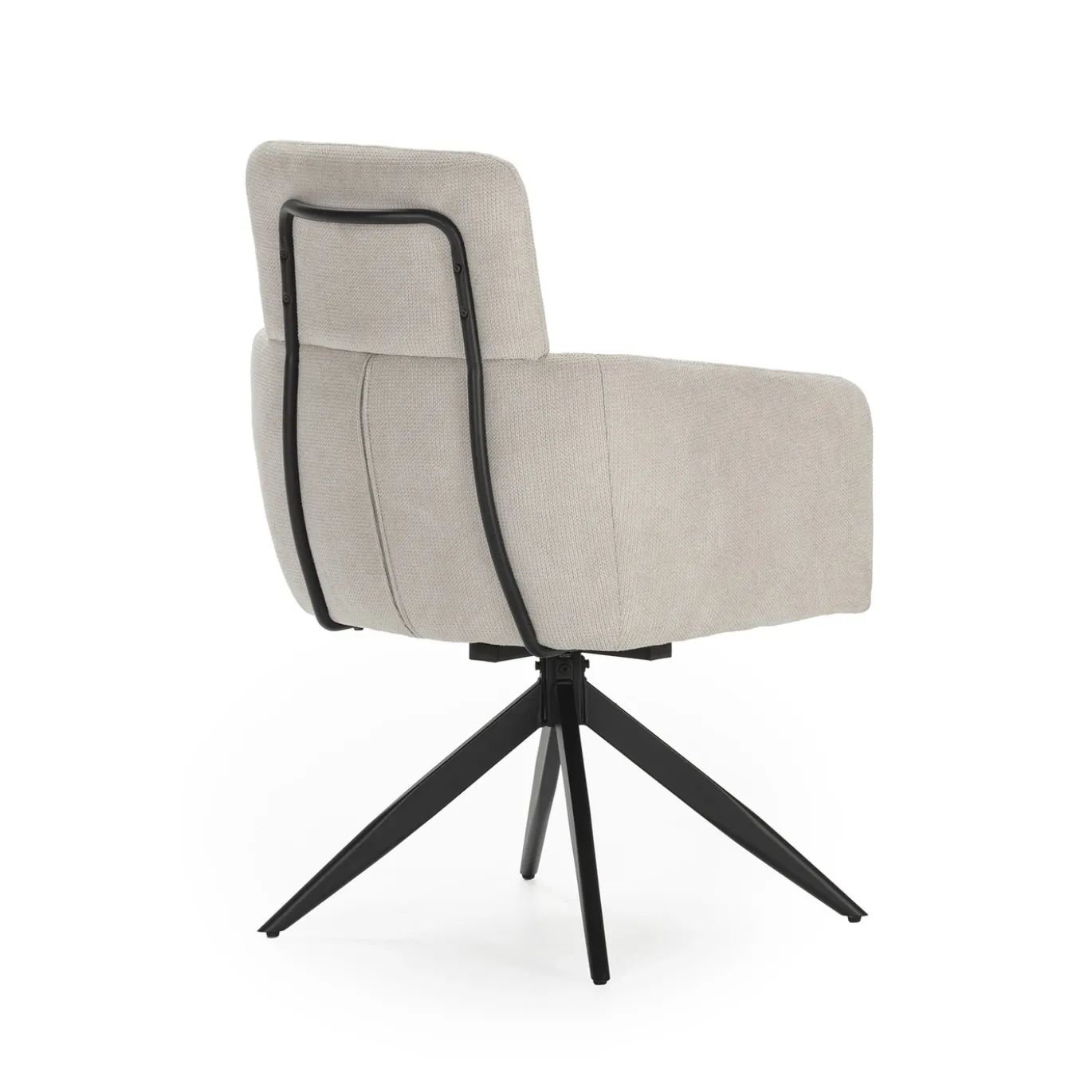 Draaifauteuil Aixa Lichtgrijs/zwart - Giga Meubel