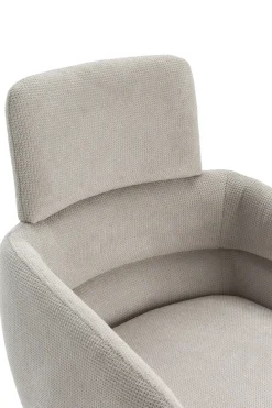 Draaifauteuil Aixa Lichtgrijs/zwart - Giga Meubel