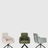 Draaifauteuil Aixa Turquoise / Zwart - Giga Meubel