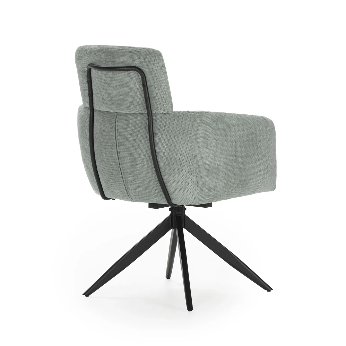 Draaifauteuil Aixa Turquoise / Zwart - Giga Meubel