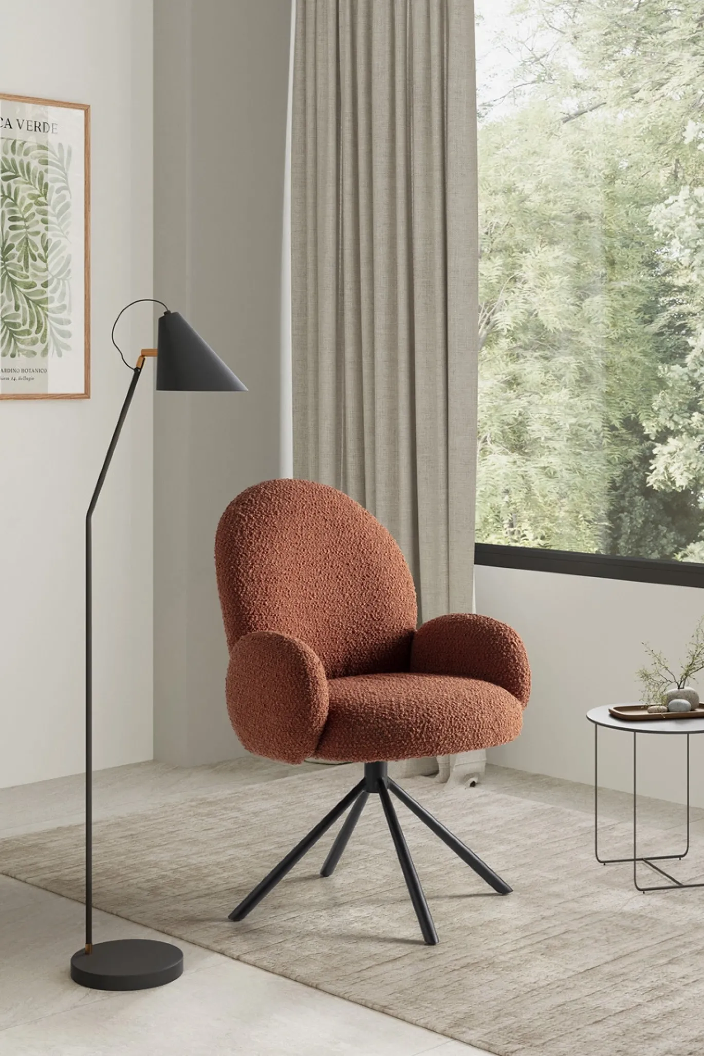Draaifauteuil Dario Brick - Giga Meubel