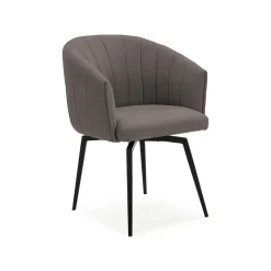 Draaifauteuil Enka Donkergrijs - Giga Meubel