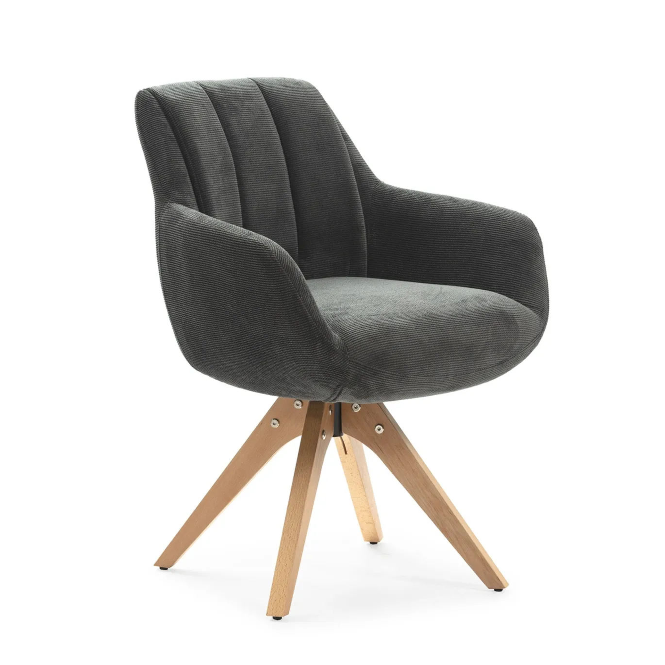 Draaifauteuil Leire Antraciet Grijs - Giga Meubel