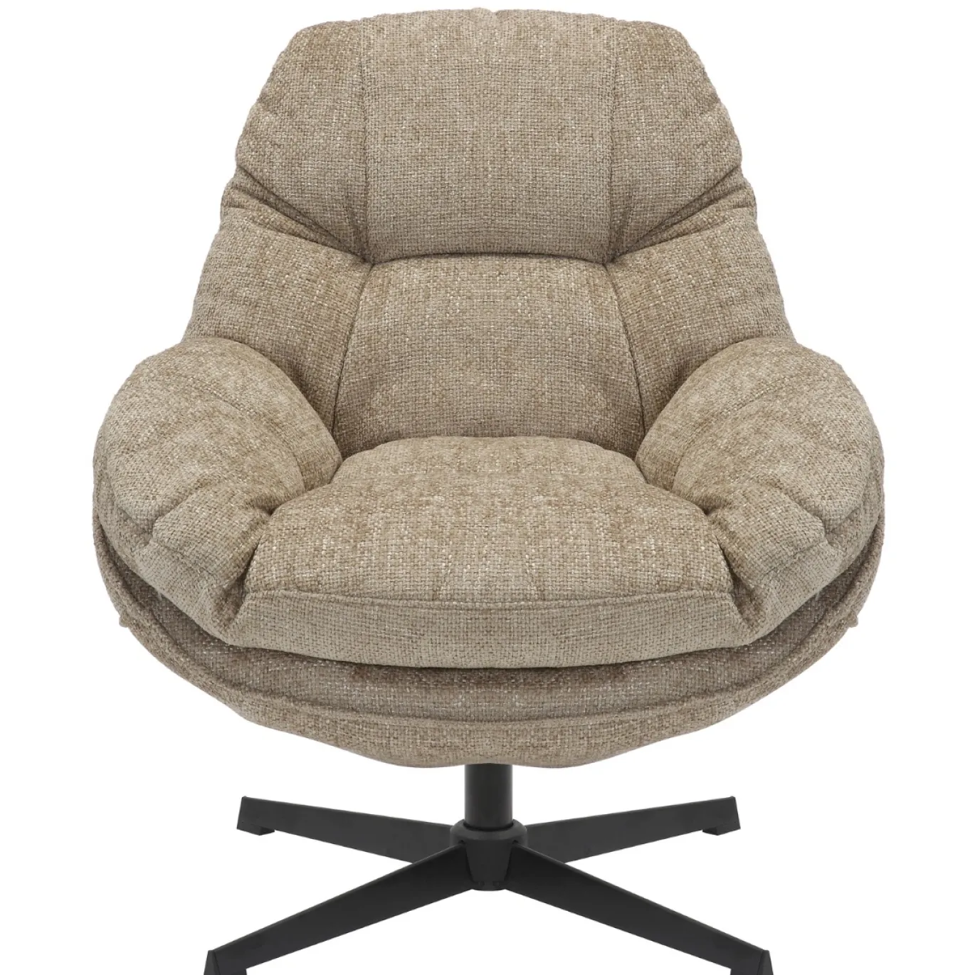 Draaifauteuil Leonne Taupe - Giga Meubel