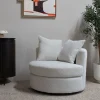 Draaifauteuil Thony Rond Beige - Giga Meubel