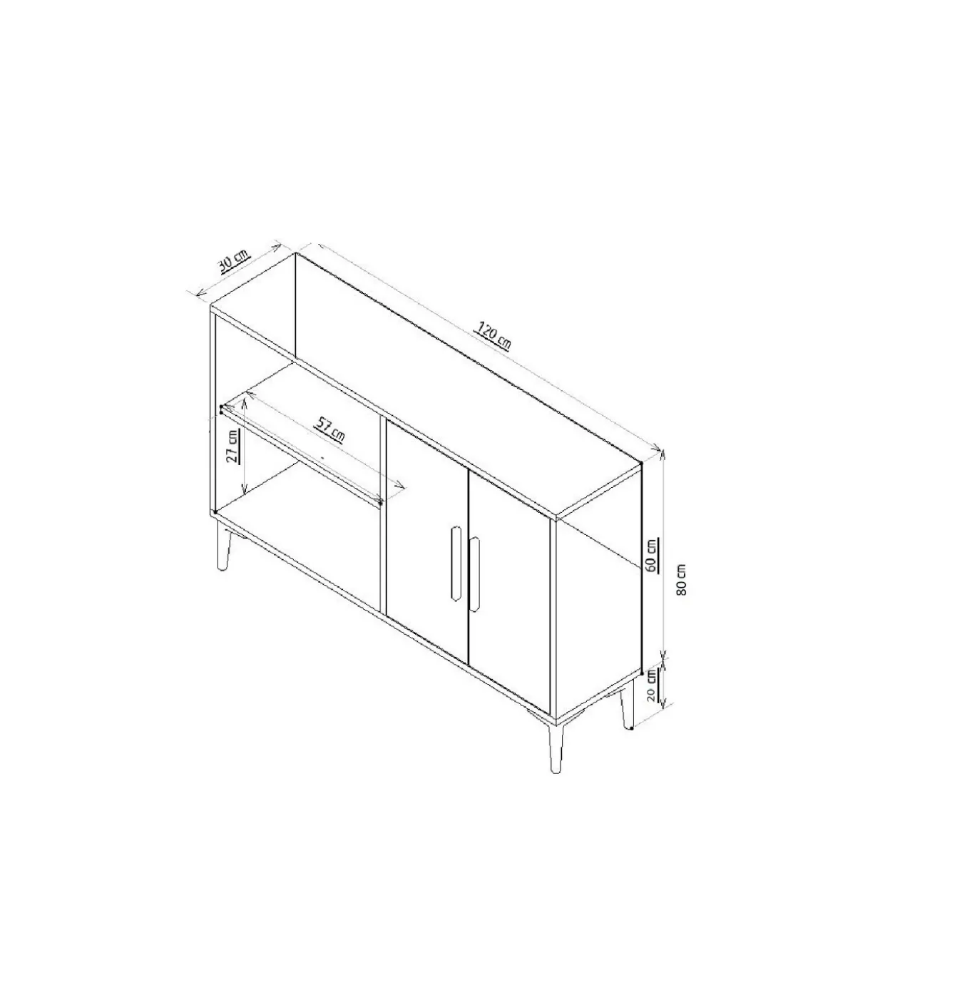 Dressoir Ahart Naturel 120cm