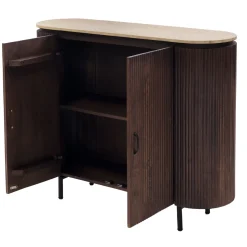 Dressoir Amber Walnoot Travertin 120cm - Giga Meubel