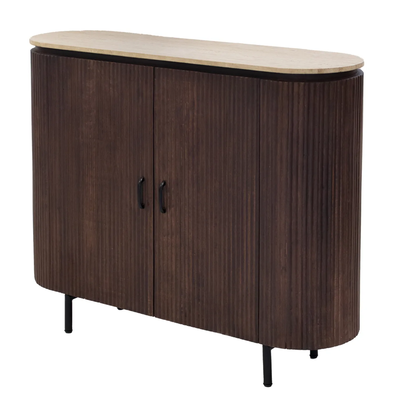 Dressoir Amber Walnoot Travertin 120cm - Giga Meubel