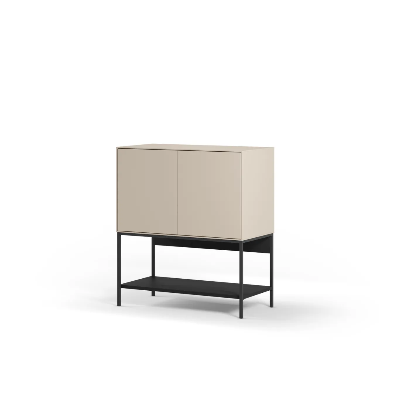 Dressoir Amira 2d Crème/zwart - Giga Meubel