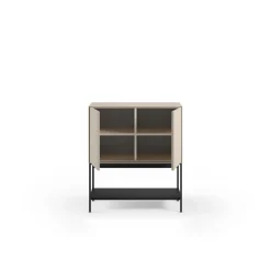 Dressoir Amira 2d Crème/zwart - Giga Meubel