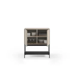 Dressoir Amira 2d Crème/zwart - Giga Meubel