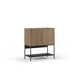 Dressoir Amira 2d Eiken-ud/zwart - Giga Meubel