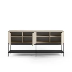 Dressoir Amira 3d2v 180cm Crème/zwart - Giga Meubel