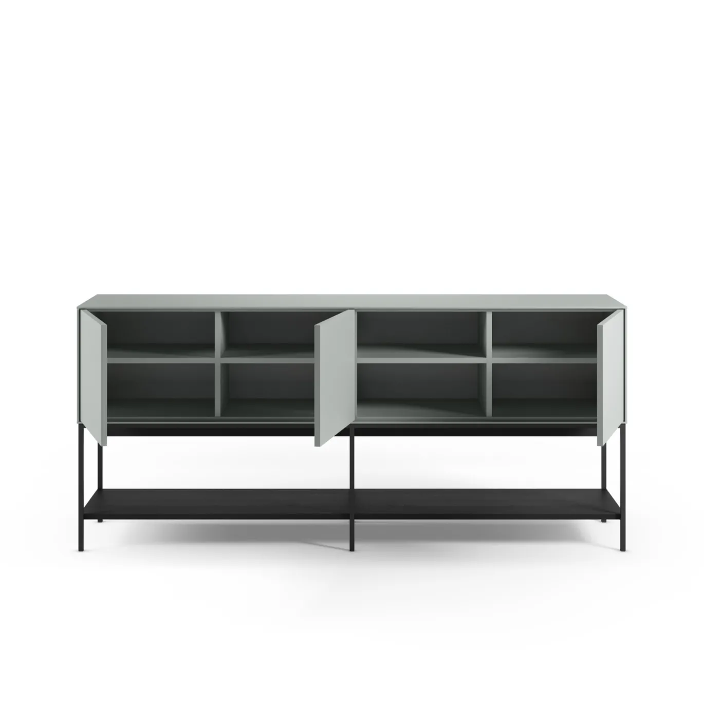 Dressoir Amira 3d2v 180cm Groen/zwart - Giga Meubel