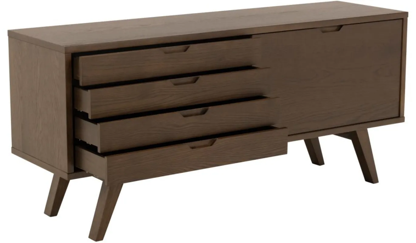 Dressoir Annie Eikenfineer Smoke 160cm - Giga Living