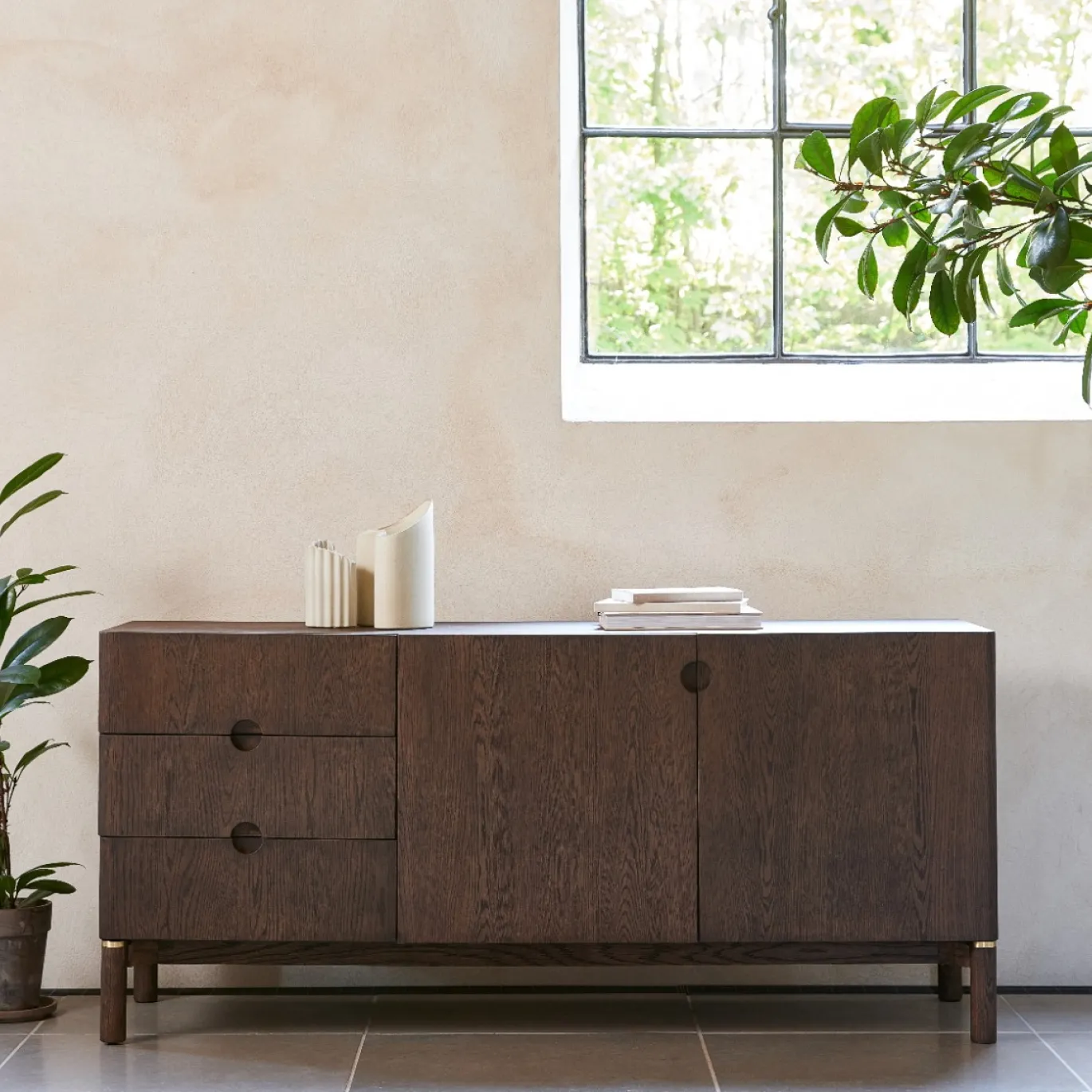 Dressoir Arun Espresso Oil 160cm - Giga Living