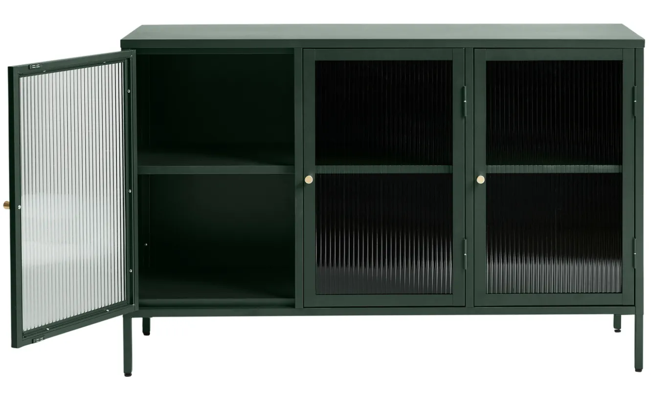 Dressoir Bronco Groen Glas 3 Delen - Giga Living