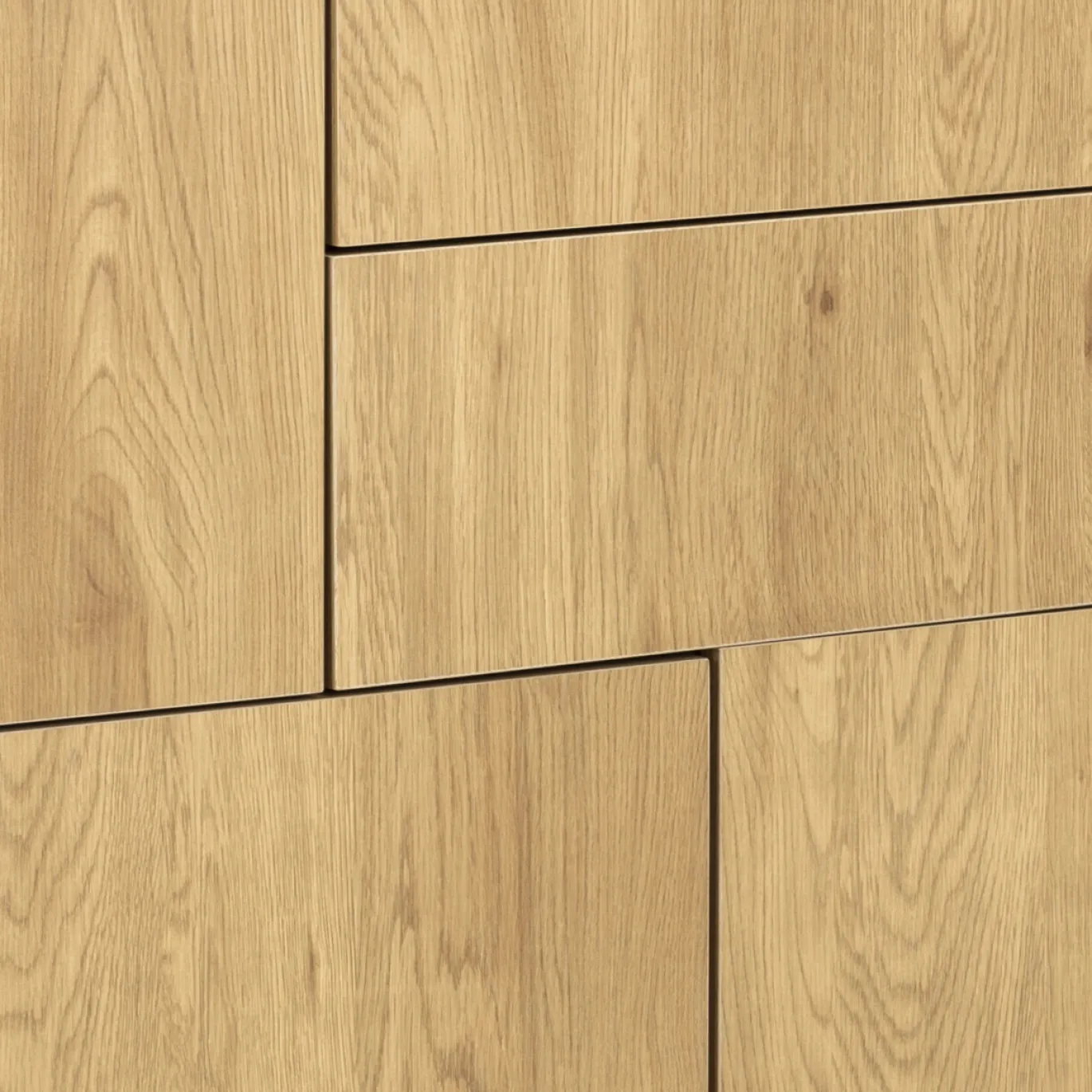 Dressoir Bronx MDF Zwart 3-Deurs 2 Lades 80cm - Giga Living