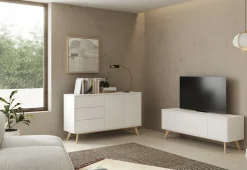 Dressoir Campus 2d3L Wit Wax - Giga Meubel