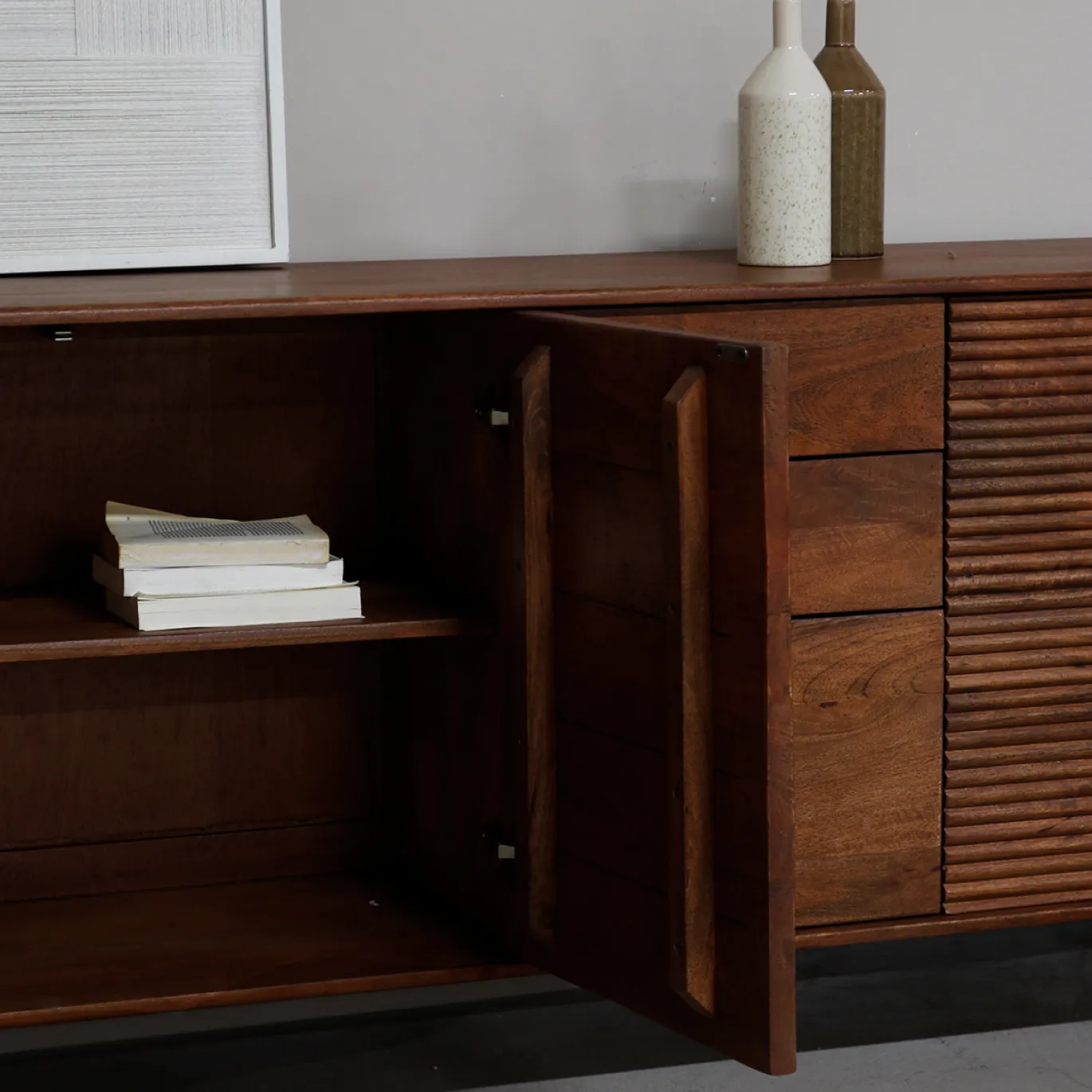Dressoir Carlien Bruin 200cm - Giga Meubel