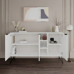 Dressoir Clara Melamine Wit 142cm