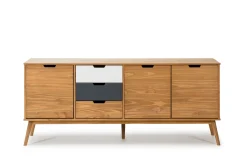 Dressoir Cusco 3d3L Wax/t, Grijs-wit - Giga Meubel