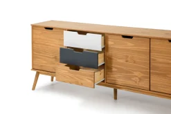 Dressoir Cusco 3d3L Wax/t, Grijs-wit - Giga Meubel