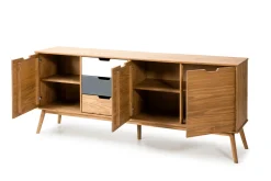 Dressoir Cusco 3d3L Wax/t, Grijs-wit - Giga Meubel